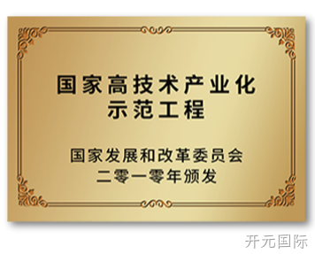 国家高技术产业化示范工程